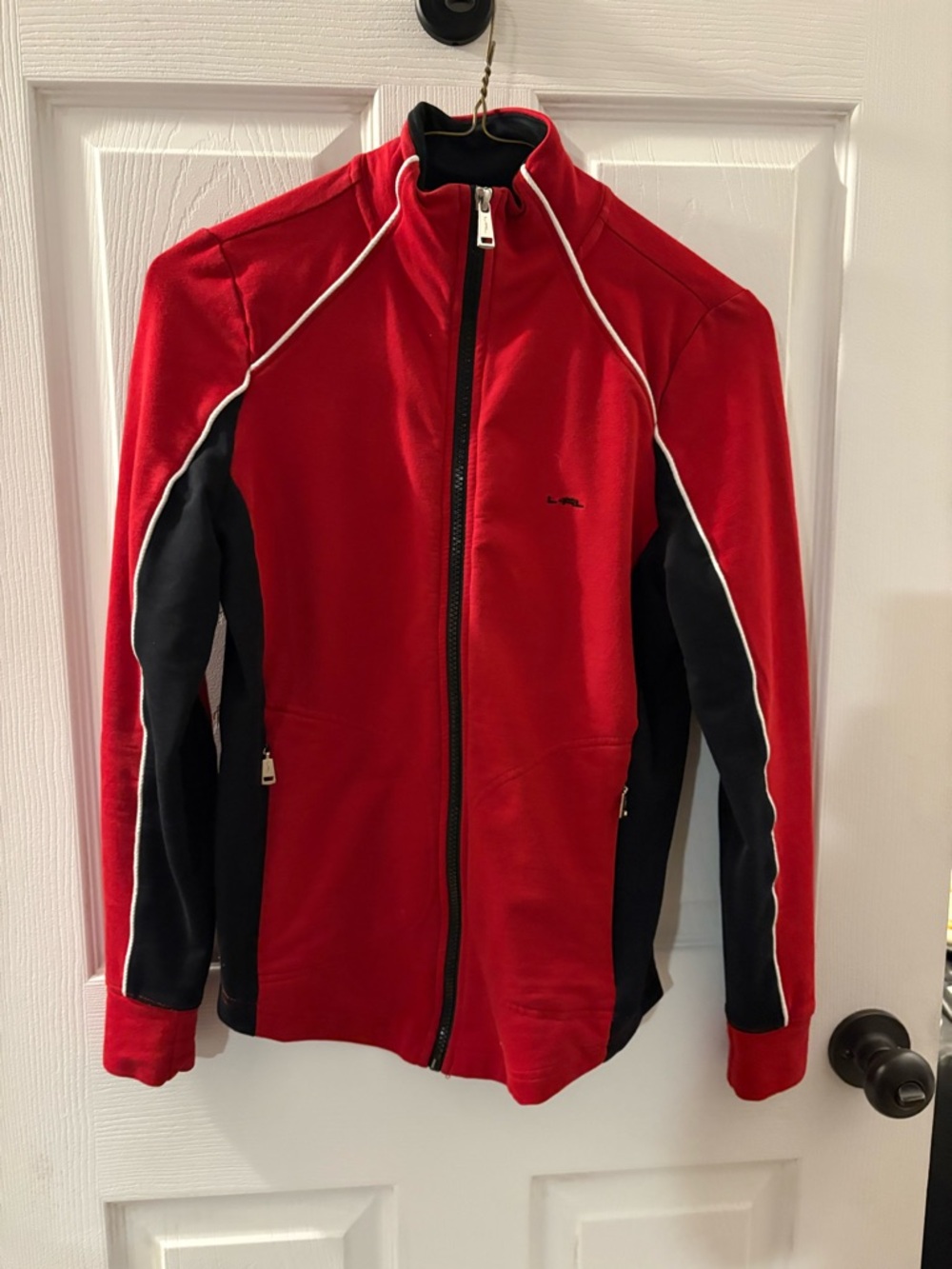 Vintage Ralph Lauren Lauren Active Red and Black Zip Jacket